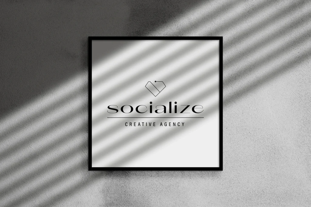 Kreatives Grafikdesign: Logodesign socialize creative agency. Der Kreativität sind keine Grenzen gesetzt.