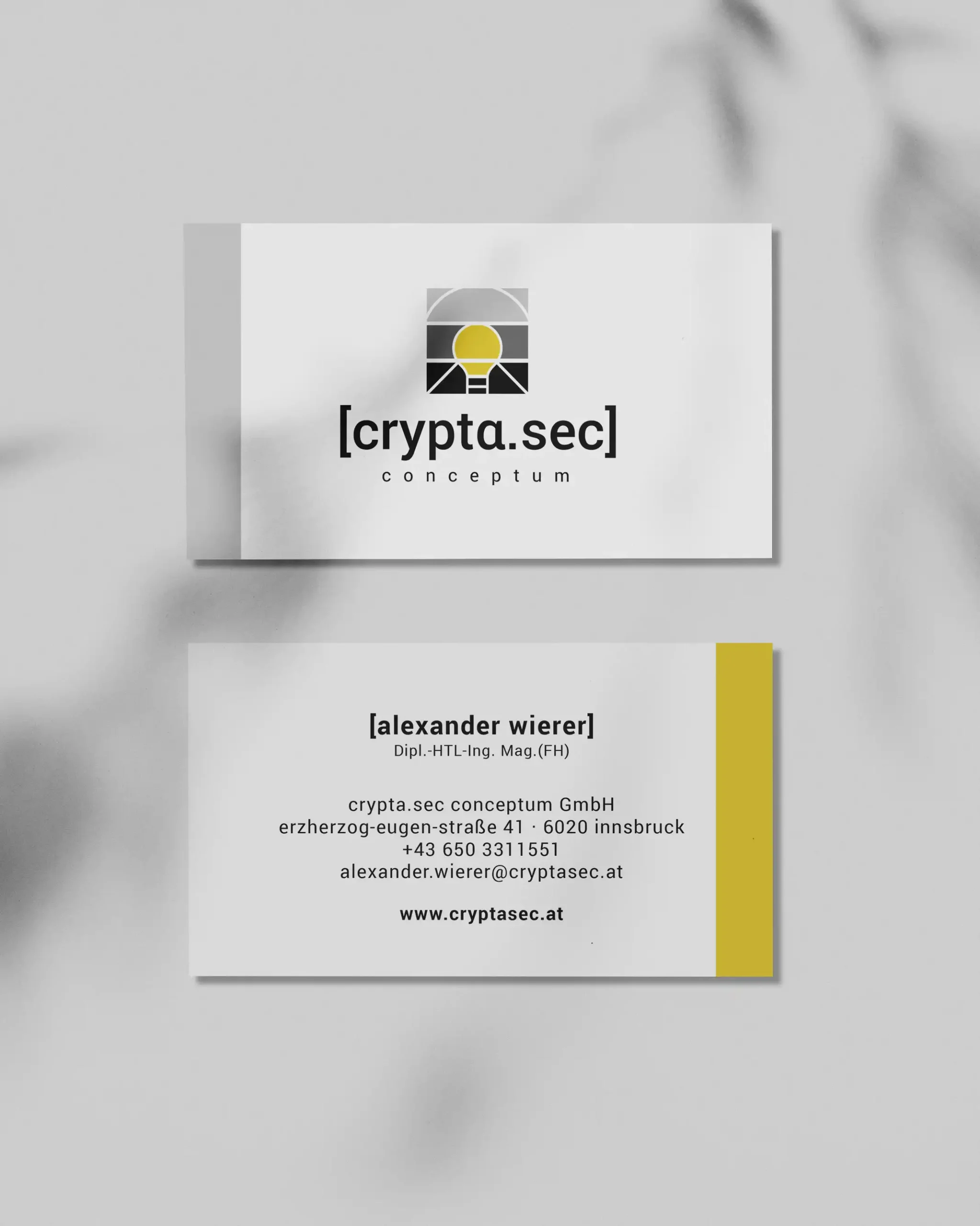 Kreatives Grafikdesign: Visitenkarten Design cryta.sec conceptum. Der Kreativität sind keine Grenzen gesetzt.